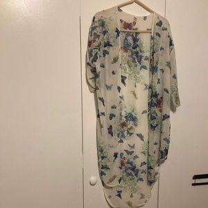 Fashion Class Open Front Lightweight Kimono Women’s Size Small Multi-Colored